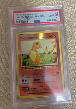 2016 POKEMON XY EVOLUTIONS #9 CHARMANDER-REV.FOIL EVOLUTIONS - Image 1