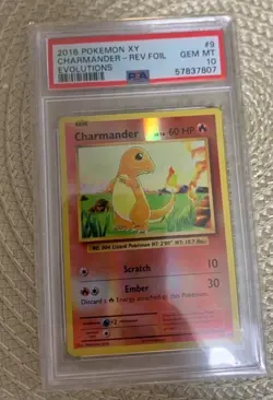 2016 POKEMON XY EVOLUTIONS #9 CHARMANDER-REV.FOIL EVOLUTIONS - Image 2