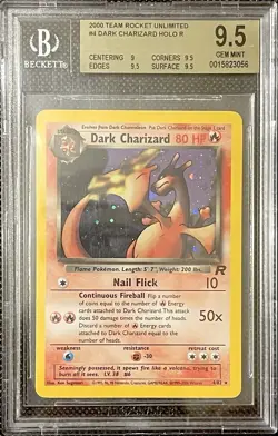 Pokemon BGS 9.5 Dark Charizard 4/82 Team Rocket Holo - Image 1