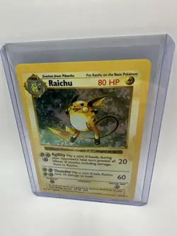 Raichu Holo Rare Vintage 014/102 Base Set Holo Unlimited Pokemon Card Wotc Holo - Image 1