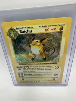 Raichu Holo Rare Vintage 014/102 Base Set Holo Unlimited Pokemon Card Wotc Holo - Image 5