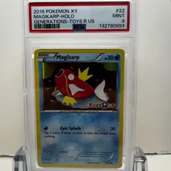 2016 POKEMON XY GENERATIONS “TOYS R US” STAMPED #22 MAGIKARP-HOLO - PSA 9 MINT - Image 1