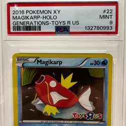 2016 POKEMON XY GENERATIONS “TOYS R US” STAMPED #22 MAGIKARP-HOLO - PSA 9 MINT - Image 2