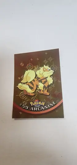 2000 Pokemon Topps Chrome Arcanine #59 Series 1 Foil black logo - Image 1