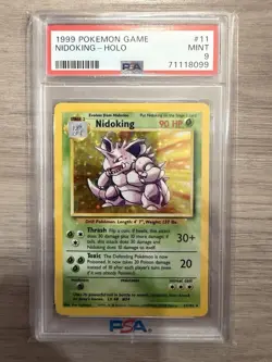 1999 Pokemon Nidoking PSA 9 Mint Holo #11 Base Set - Image 1