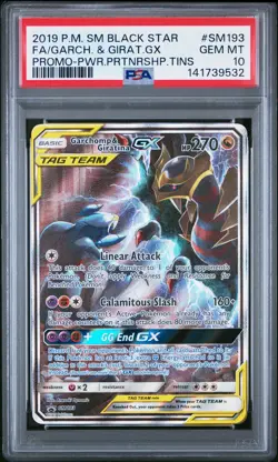 2019 POKEMON SM BLACK STAR PROMO #SM193 FULL ART/GARCHOMP & GIRATINA GX PSA 10 - Image 1