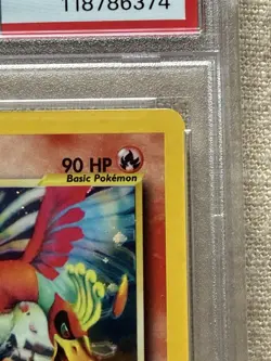 Pokemon TCG Ho-Oh Neo Revelation BBB PSA 8 Holo Rare NM Mint Small Swirl - Image 4
