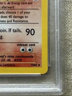 Pokemon TCG Ho-Oh Neo Revelation BBB PSA 8 Holo Rare NM Mint Small Swirl - Image 5