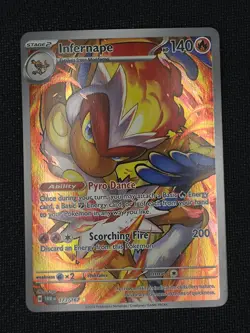 Infernape Full Art Rare Holo Pokemon Twilight Masquerade Illustration 173/167 - Image 1