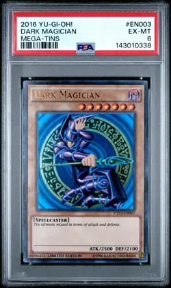 2016 YU-GI-OH! MEGA-TINS #EN003 DARK MAGICIAN PSA 6 - Image 1