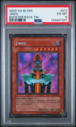 2003 YU-GI-OH! BOOSTER PACK TIN #011 JINZO PSA 6 - Image 1