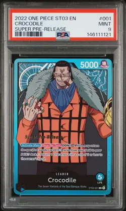 2022 ONE PIECE STARTER THE SEVEN WARLORDS OF THE SEA PRE-RELEASE CROCODILE PSA 9 - Image 1