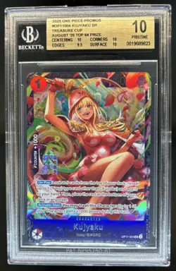2025 One Piece Treasure Cup Top 64 Prize Kujyaku SR #OP11-004 BGS 10 - Image 1