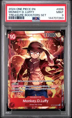 2024 ONE PIECE PROMOS TREASURE BOOSTERS SET #006 MONKEY D. LUFFY PSA 9 - Image 1