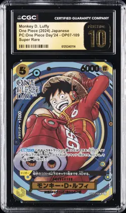 2024 ONE PIECE JPN PC: ONE PIECE DAY'24 #OP07-109 MONKEY D LUFFY CGC 10 PRISTINE - Image 1