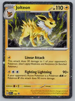Jolteon Holo Promo S&V Prismatic Evolutions #169 Pokemon Card TCG NM/Mint - Image 1