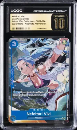 2025 ONE PIECE ANIME 25TH COLLECTION ALT ART NEFELTARI VIVI CGC 10 PRISTINE - Image 1