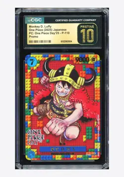 ONE PIECE CGC 10 PRISTINE Monkey D Luffy Promo 2025 P-110 OP Day'25 Japanese - Image 1