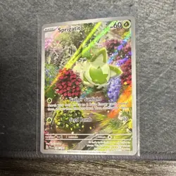 Pokemon TCG Sprigatito Holo Basic Card PAL 196/193 English - Image 1