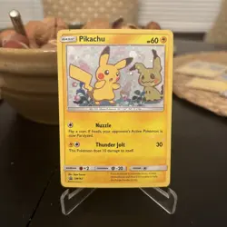 Pokemon 2019 Pikachu SM162 Sun & Moon Black Star Promo Holo Card - Image 1