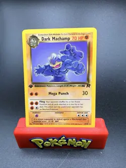 1st Edition Dark Machamp 27/82 Team Rocket Set Rare Vintage Pokemon Card - NM - Image 1