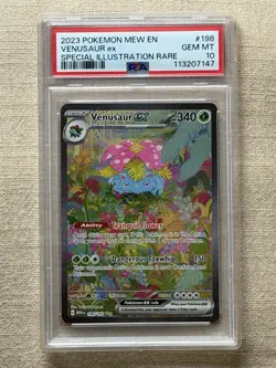 Pokemon TCG Venusaur EX Scarlet & Violet 151 Card 198/16 PSA 10 - Image 1