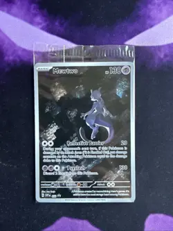 MEWTWO SVP 052 Scarlet Violet 151 Promo Illustration Rare Pokemon Card SEALED - Image 1