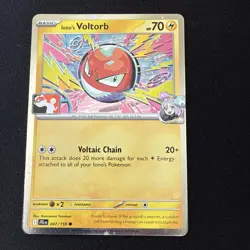 Iono's Voltorb Holo Pokemon Prize Pack Series 8 Promo Pokemon Card NM 47/159 - Image 1