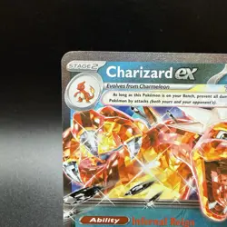 Charizard ex 125/197 SV03: Obsidian Flames Pokemon TCG Card MINT Condition - Image 2