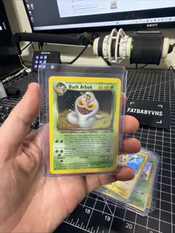 Dark Arbok 2/82 - Pokemon Team Rocket Unlimited Holo Rare Card WOTC LP 2x Swirl! - Image 1