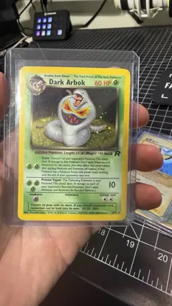 Dark Arbok 2/82 - Pokemon Team Rocket Unlimited Holo Rare Card WOTC LP 2x Swirl! - Image 4