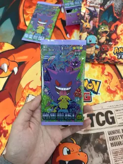 Pokemon TCG Card 3.0 Surprise Slim 151C Chinese Box Gengar Purple 3 Packs - Image 4