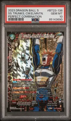 PSA 10 SS Trunks, Complete Elimination SCR Dragon Ball Super Card Game BT23-138 - Image 1