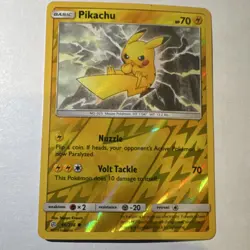 Pokemon Pikachu 66/236 Sm-Cosmic Eclipse Basic 70 HP Common Reverse Holo Card - Image 1