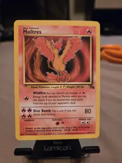 🔥 Moltres #27/62 Unlimited Non Holo LP Fossil 1999 Pokemon Card! Classic TCG - Image 1