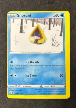 MISCUT Snorunt Common SWSH Brilliant Stars #034 Pokemon Card TCG NM/MINT - Image 1