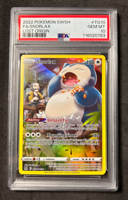 PSA 10 GEM MINT Snorlax Lost Origin #TG10 Pokemon Card TCG - Image 1