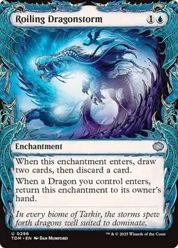 Roiling Dragonstrom - FOIL Showcase - MtG Tarkir Dragonstorm NM - Image 1
