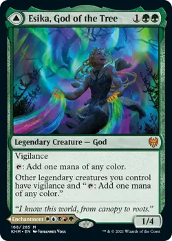 1x Esika, God of the Tree/The Prismatic Bridge Kaldheim Normal NM MTG - Image 1