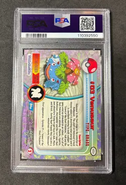 PSA 9 MINT Venusaur TOPPS TV #3 Pokemon Card TCG - Image 2