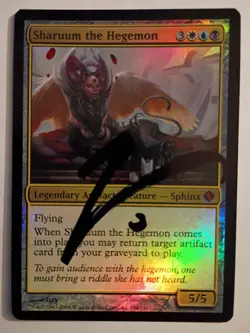 Magic The Gathering - 1x Signed Foil Sharuum the Hegemon (mtg) Shards of Alara - Image 1