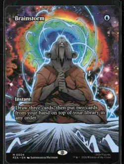MTG PZA Brainstorm (Borderless) Normal NM - Image 1