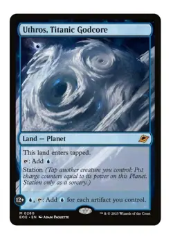 1x MTG Uthros, Titanic Godcore - Edge of Eternities Mythic Land! NM Mint - Image 1