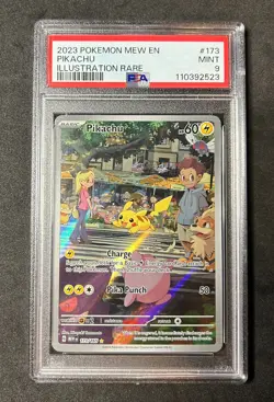 PSA 9 MINT Pikachu IR 151 English #173 Pokemon Card TCG - Image 1