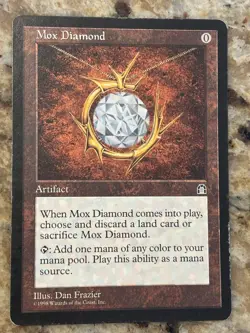 WOTC MtG Stronghold Mox Diamond (R) MP #138 Magic The Gathering - Image 1