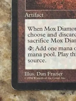 WOTC MtG Stronghold Mox Diamond (R) MP #138 Magic The Gathering - Image 2