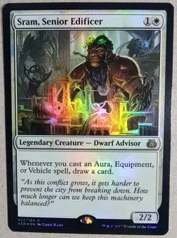 Sram, Senior Edificer - Aether Revolt (AER) #23 - Rare Foil - NM - Free Ship - Image 1