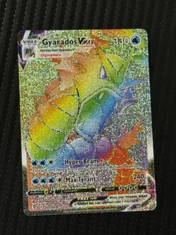 2021 Pokemon Gyarados VMAX Holo 207/203 SWSH07 Evolving Skies Secret NM TCG - Image 1