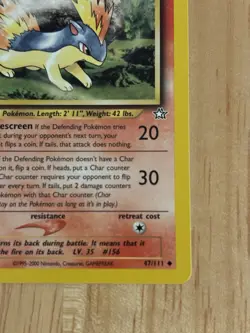 Pokemon TCG Quilava Neo Genesis Uncommon Stage 1 47/111 2000 - Image 3