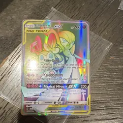 Pokemon Gardevoir & Sylveon GX Secret Rare Holo 260 HP SM Unbroken Bonds 225/214 - Image 1